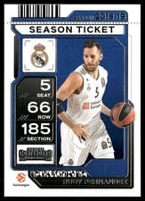 2025-26 Panini Contenders EuroLeague Base Season Ticket Rudy Fernandez #63 card