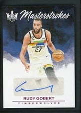 2023-24 Panini Court Kings Masterstrokes Autographs Rudy Gobert #MS-RUD card