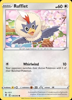 Evolving Skies Rufflet #136 card