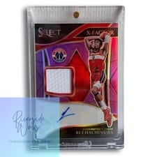 2021-22 Panini Select X-Factor Memorabilia Signatures Rui Hachimura #XF-RHM card