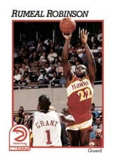 1991-92 Hoops Base Set Rumeal Robinson #5 card