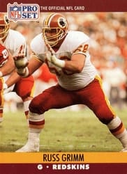 1990 Pro Set Base Set Russ Grimm #663 card