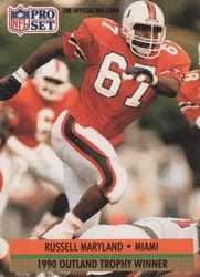 1991 Pro Set Base Set Russell Maryland #32 card