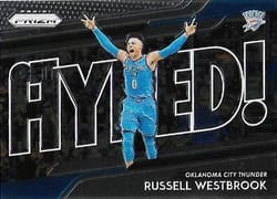 2018-19 Panini Prizm Get Hyped! Russell Westbrook #1 card