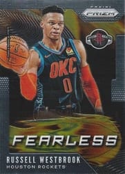 2019-20 Panini Prizm Fearless Russell Westbrook #4 card