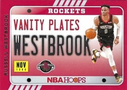 2020-21 Hoops Vanity Plates Russell Westbrook #6 card