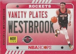2020-21 Hoops Winter Vanity Plates Russell Westbrook #6 card