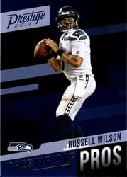 2019 Panini Prestige Prestigious Pros Russell Wilson #PP-RW card
