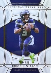 2021 Panini National Treasures Base Set Russell Wilson #84 card