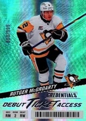 2024-25 Upper Deck Credentials Base Set Rutger McGroarty #112 card