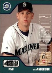 2002 Upper Deck 40-Man Base Set Ryan Anderson #186 card