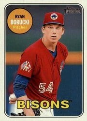2018 Topps Heritage Minor League Base Set Ryan Borucki #70 card