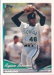 1994 Topps Base Set Ryan Bowen #494 card