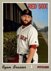 2019 Topps Heritage Base Set Ryan Brasier #694 card
