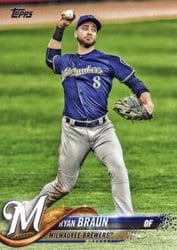 2018 Topps Base Set Ryan Braun #180 card