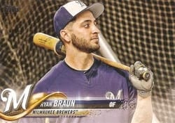 2018 Topps Base Set Ryan Braun #180 card