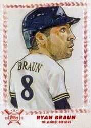 2018 Topps Big League Star Caricature Reproductions Ryan Braun #SCR-RB card