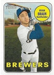 2018 Topps Heritage Base Set Ryan Braun #406 card