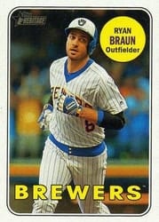 2018 Topps Heritage Base Set Ryan Braun #406b card