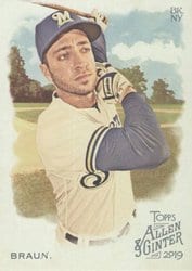 2019 Topps Allen & Ginter Base Set Ryan Braun #40 card