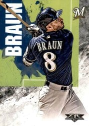 2019 Topps Fire Base Set Ryan Braun #84 card