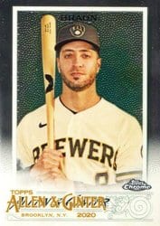 2020 Topps Allen & Ginter Chrome Base Set Ryan Braun #211 card