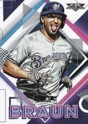 2020 Topps Fire Base Set Ryan Braun #52 card