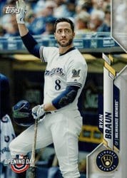 2020 Topps Opening Day Base Set Ryan Braun #160 card