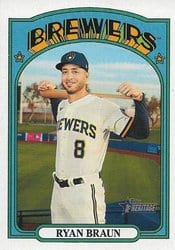 2021 Topps Heritage Base Set Ryan Braun #472 card