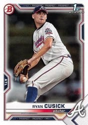 2021 Bowman Draft Base Set Ryan Cusick #BD-27 card