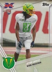 2020 Topps XFL Base Set Ryan Davis #105 card