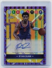 2024-25 Topps Chrome Next Stop Signatures Ryan Dunn #NSS-RDU card