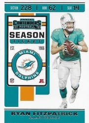 2019 Panini Contenders Base Set Ryan Fitzpatrick #6 card