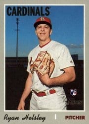 2019 Topps Heritage Base Set Ryan Helsley #717 card