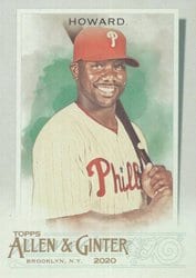 2020 Topps Allen & Ginter Base Set Ryan Howard #329 card