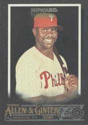 2020 Topps Allen & Ginter X Base Set Ryan Howard #329 card