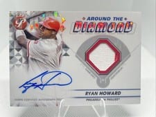 2023 Topps Pristine Around the Diamond Autograph Relics Ryan Howard #ADR-RH card