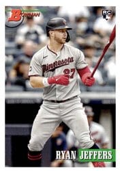 2021 Bowman Heritage Base Set Ryan Jeffers #12 card