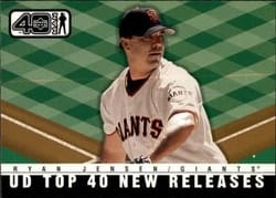 2002 Upper Deck 40-Man Base Set Ryan Jensen #1030 card