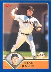 2003 Topps Base Set Ryan Jensen #491 card