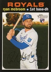 2020 Topps Heritage Base Set Ryan McBroom #596 card