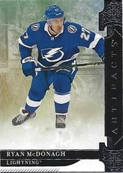 2019-20 Upper Deck Artifacts Base Set Ryan McDonagh #62 card