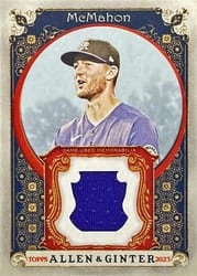 2023 Topps Allen & Ginter Relics (Pattern B) Ryan McMahon #AGRB-RMC card