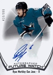 2021-22 SP Authentic Base Set Ryan Merkley #169 card