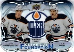 2022-23 Upper Deck Clear Cut Foundations Ryan Nugent-Hopkins/Zach Hyman #CCF-NH card