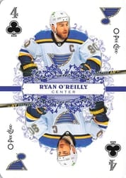 2022-23 O-Pee-Chee Playing Cards Ryan O'Reilly #4-CLUBS card
