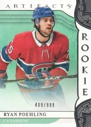 2019-20 Upper Deck Artifacts Base Set Ryan Poehling #170 card