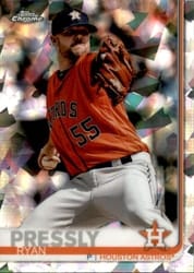 2019 Topps Chrome Sapphire Edition Base Set Ryan Pressly #386 card