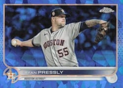 2022 Topps Chrome Update Sapphire Edition Base Set Ryan Pressly #US264 card