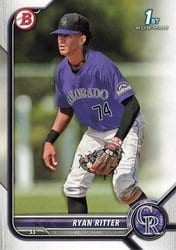 2022 Bowman Draft Base Set Ryan Ritter #BD-136 card